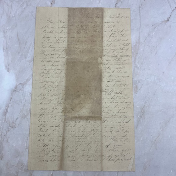 1838 Handwritten Threatening Letter Eber Smith Burrillville RI AE6 - Picture 2 of 4
